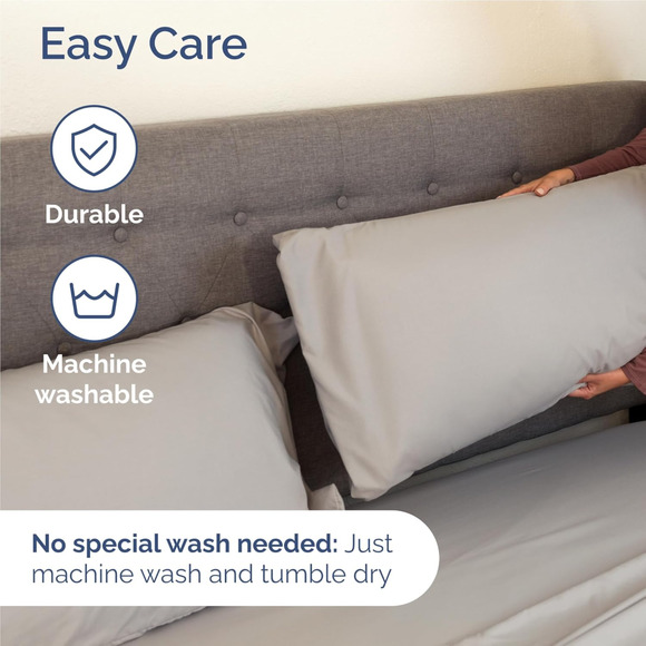 CGK Linens Luxury Bed Sheet Set TWIN 4 Pieces - Light Gray NEW - Picture 3 of 4